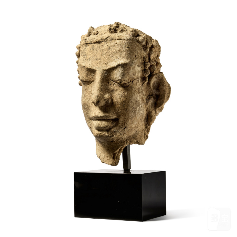 A rare stucco head of Buddha, Thailand, Mon Dvaravati, 9th century - 图3